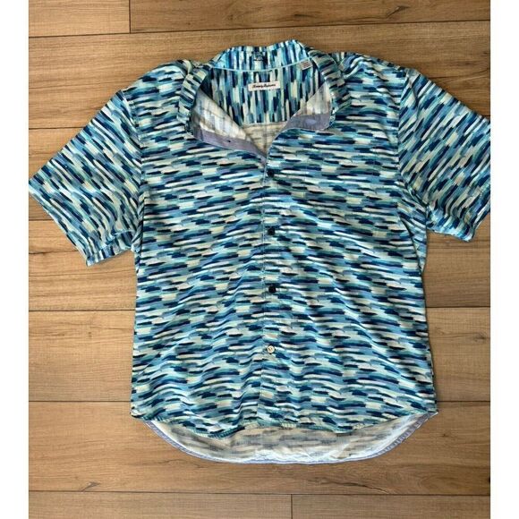 Tommy Bahama Men's Azul Lagoon IslandZone Camp Shirt Blue Allure Silk XL Extra - Picture 2 of 3